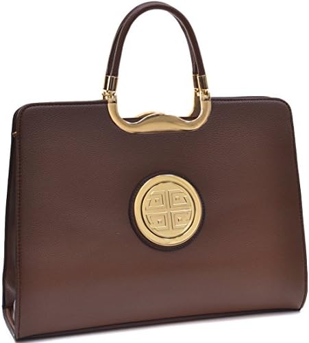 Dasein? Rolled Handle Emblem Briefcase with Removable Shoulder Strap