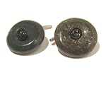 Bloodstone Cufflinks 02 Stone Fashion Green Red 20mm Black Wire Wrapped Donut Crystal
