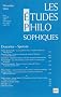 Etudes philosophiques, num�ro 4 - 2004