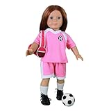 Doll Clothes for American Girl Dolls: 6 Piece Soccer Star Outfit - 'Dress Along Dolly'