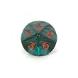 Pearlized Ankh 10-sided Dice, Green with Red