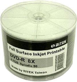 Childrens Toyshop  Computer : Ritek DVD-R Full Surface Inkjet Printable (8x) 4.7GB 50pk Spindle