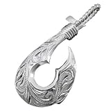 925 Silver Fish Hook Pendant Hawaiian Jewelry