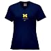 Nike Michigan Wolverines Navy Ladies Classic Logo T-shirt