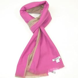 Cashmere Scarf for Women - Reversible Dual Colour Ladies Cashmere & Merino Blend Scarf - Made in Scotland