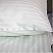 500 Thread Count Sateen Stripe Egyptian Cotton Pillow Case.(standard) Set of 2 White
