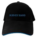 CAPS BLACK EMBROIDERY " WORD SURVEY HAND "