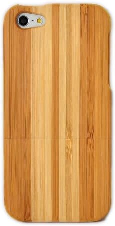 Natural Handmade hard wood Bamboo Case Cover for iphone 5 with free screen protector(stripe)