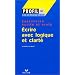 Ecrire avec logique et clart�, expression �crite et orale