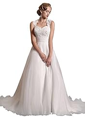 Organza/Satin/Tulle Queen Anne Neck Wedding Dress 
