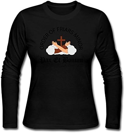 Order Of Friars Minor And Pax Et Bonum Female Long Sleeve T-Shirt Black