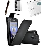 Pack Exclusif - Housse Etui Coque + BATTERIE accu BA700 ORIGINE original constructeur officiel + Stylet capacitif pour ecran tactile + 3 protection ecran - SONY ERICSSON ST18I XPERIA RAYpar Access-Discount