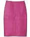 Seamed leather skirt
