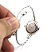 Womens Silver Classic Twisted Band Bracelet Round Wrist Watch White