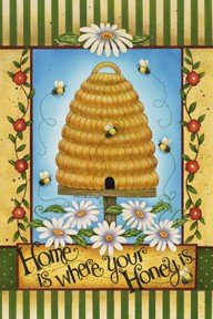 Home Is Where the Honey Is Garden Flag Bees & Beehive