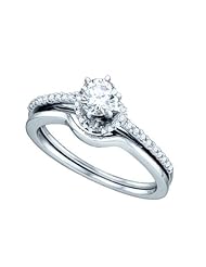 0.50CT DIAMOND 0.30CT CENTER ROUND BRIDAL SET
