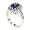 Katte and Prince William Ring, Similar Amethyst Cz & Pavé White Size 5