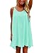 Yidarton Womens Summer Casual Sleeveless Evening Party Beach Dress Blue X-Large