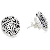LOIS HILL Classics Granulated Open Scroll Stud