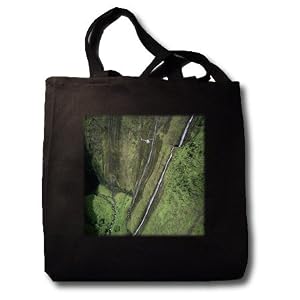 Helicopter, Waimanu Valley, Hawaii - US12 DPB0424 - Douglas Peebles - Black Tote Bag JUMBO 20w X 15h X 5d
