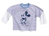 Disney 70701 - Shirt, Layer Optic, Streifen, Mickey, Farbe: blau