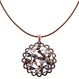 Summer Daze Garden Theme Faux Rawhide Necklace