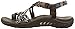 Skechers Women's Reggae Loopy Toe Ring Sandal, Chocolate/Blue, 10 M US
