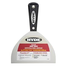 Hyde Tools 01840 6-Inch Stainless Steel Joint Knife, Black and Silver