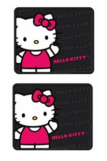 Rear Seat Utility Rubber Car Truck SUV Floor Mats – Hello Kitty Sanrio Waving – Pair