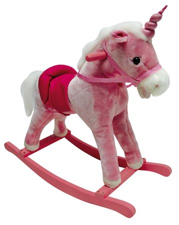 DEMA Schaukeleinhorn Schaukelpferd Einhorn Pink