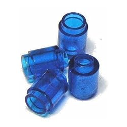 Lego Building Accessories 1 x 1 Transparent Blue Round Brick, Bulk - 100 Pieces per Package