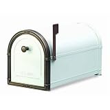 Architectural Mailboxes Coronado Mailbox with Antique Copper Accents, White