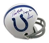 Tom Matte Autographed/Hand Signed Baltimore Colts Mini Helmet Inscribed ''SB V Champs''