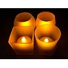 Flameless Votive LED Candles with Remote; Set of 4 Assorted Shapes