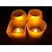 Flameless Votive LED Candles with Remote; Set of 4 Assorted Shapes