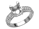0.75 (3/4) cttw Round Diamonds Engagement Ring - Platinum, 14kt White or Yellow Gold