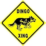 DINGO CROSSING animal wild dog australia sign