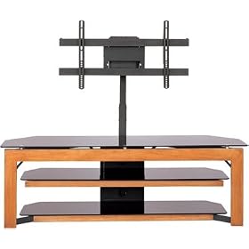 50 Black TV Stand with Plasma / LCD TV Mounting Brackets