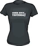 Sober Since, YESTERDAY Women's tee Shirt in 6 Colors Small thru XL