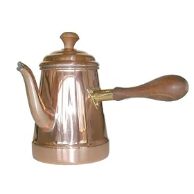 Monilisa copper coffee pot 1l-wood handle