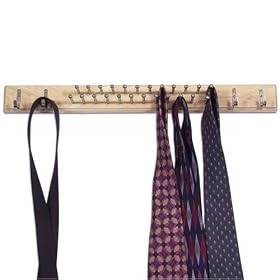 <b>Tie & Belt Organizer Rack - Deluxe Maple Finish</b>