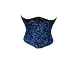 Shaper Corset Authentic Small Mini Blue Jacquard Spiral Steel Boned Waist Training Corset SC88051M