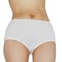 2 Pack : Womens comfort fit cotton brief panties. High quality underwear with elastic waistband and lined crotch. (Size: Small)