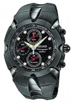 Seiko Men's Chronograph Black Ion Watch #SNA765