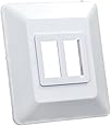JR Products 13615 White Double Switch Base and Face Plate