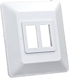 JR Products 13615 White Double Switch Base and Face Plate