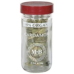 Morton & Bassett Organic Cardamom, .9-Ounce Jars (Pack of 3)