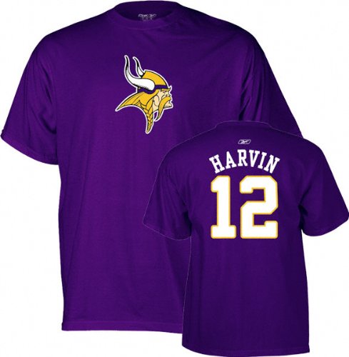 Reebok Minnesota Vikings Percy Harvin Name & Number T-Shirt Large