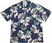 Monstera Paradise - Hawaiian Shirt in Navy Blue
