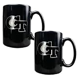 Georgia Tech Yellow Jackets 2pc Black Ceramic Mug Set NCAA College Athletics
